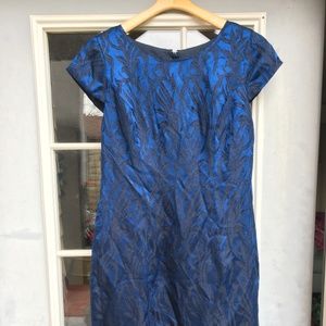 J. Crew Navy and Black Patterned Dress